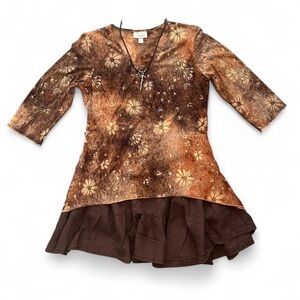 dressbarn 3/4 sleeve y2k blouse